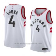 Maglia Toronto Raptors Lorenzo Brown #4 Association 2018 Bianco