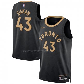 Maglia Toronto Raptors Pascal Siakam #43 Citta 2022-23 Nero