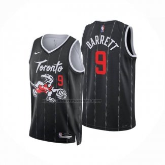 Maglia Toronto Raptors Rj Barrett No 9 Citta 2025-26 Nero