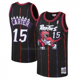 Maglia Toronto Raptors Vince Carter NO 15 Mitchell & Ness 1998-99 Nero