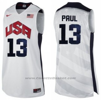 Maglia USA 2012 Chris Paul #13 Bianco