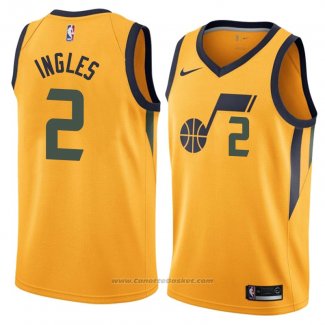 Maglia Utah Jazz Joe Ingles #2 Statement 2018 Giallo