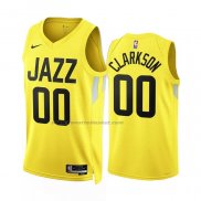 Maglia Utah Jazz Jordan Clarkson #00 Icon 2022-23 Giallo