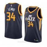 Maglia Utah Jazz Trey Lewis #34 Icon 2018 Blu