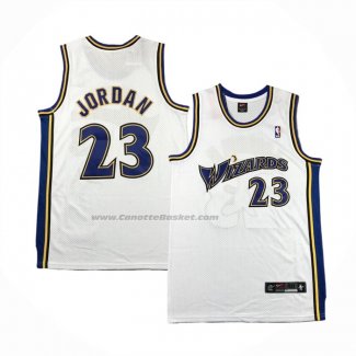 Maglia Washington Wizards Michael Jordan #23 Throwback Bianco