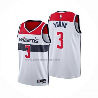 Maglia Washington Wizards Trae Young No 3 Association 2025-26 Bianco