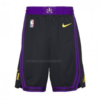 Pantaloncini Los Angeles Lakers Citta 2025-26 Nero