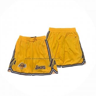 Pantaloncini Los Angeles Lakers Just Don Giallo1