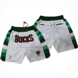 Pantaloncini Milwaukee Bucks Bianco