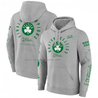 Felpa con Cappuccio Boston Celtics 2024 NBA Finals Champions Grigio