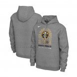 Felpa con Cappuccio Denver Nuggets 2023 NBA Finals Champions Locker Room Pullover Grigio