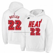 Felpa con Cappuccio Miami Heat Jimmy Butler Classic 2022-23 Bianco