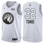 Maglia All Star 2018 Minnesota Timberwolves Karl-anthony Towns #32 Bianco