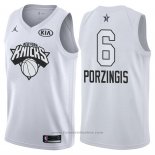 Maglia All Star 2018 New York Knicks Kristaps Porzingis #6 Bianco