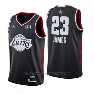 Maglia All Star 2019 Los Angeles Lakers Lebron James #23 Nero