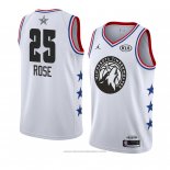 Maglia All Star 2019 Minnesota Timberwolves Derrick Rose #25 Bianco