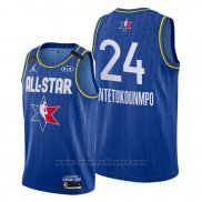 Maglia All Star 2020 Milwaukee Bucks Giannis Antetokounmpo #24 Blu