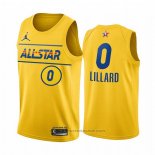 Maglia All Star 2021 Portland Trail Blazers Damian Lillard #0 Or