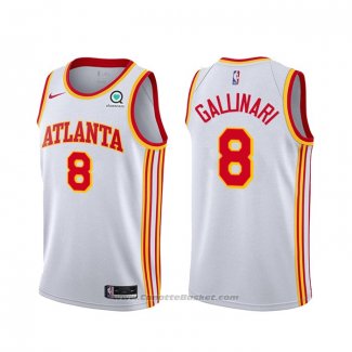 Maglia Atlanta Hawks Danilo Gallinari #8 Association 2020-21 Bianco