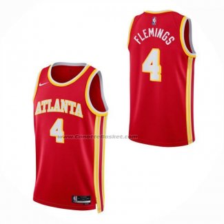 Maglia Bambino Atlanta Hawks Kingston Flemings No 4 Icon 2026-27 Rosso