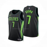 Maglia Bambino Boston Celtics Jaylen Brown No 7 Citta 2024-25 Nero