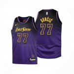 Maglia Bambino Los Angeles Lakers Luka Doncic No 77 Citta 2024-25 Viola