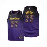 Maglia Bambino Los Angeles Lakers Luka Doncic No 77 Citta 2024-25 Viola