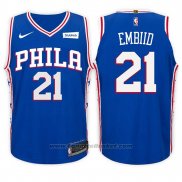 Maglia Bambino Philadelphia 76ers Joel Embiid #21 Icon 2017-18 Blu