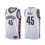 Maglia Brooklyn Nets Donta Hall #45 Citta 2020 Bianco