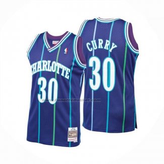 Maglia Charlotte Hornets Dell Curry No 30 Mitchell & Ness 1994-95 Blu