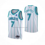 Maglia Charlotte Hornets Kon Knueppel No 7 Association 2025-26 Bianco