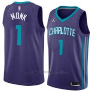 Maglia Charlotte Hornets Malik Monk #1 Statement 2018 Nero 2018 Viola