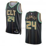 Maglia Charlotte Hornets Mason Plumlee #24 Citta 2022-23 Nero