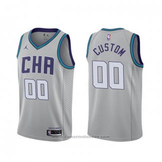 Maglia Charlotte Hornets Personalizzate Citta 2019-20 Grigio