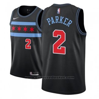 Maglia Chicago Bulls Jabari Parker #2 Citta 2018-19 Nero