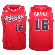 Maglia Chicago Bulls Pau Gasol #16 Retro Rosso