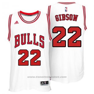 Maglia Chicago Bulls Taj Gibson #22 Bianco