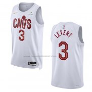 Maglia Cleveland Cavaliers Caris Levert NO 3 Association 2022-23 Bianco