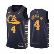 Maglia Cleveland Cavaliers Kevin Porter Jr. #4 Citta Blu