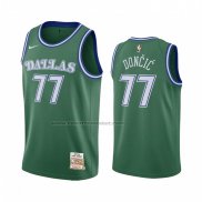 Maglia Dallas Mavericks Luka Doncic #77 Mitchell & Ness 2018-19 Verde