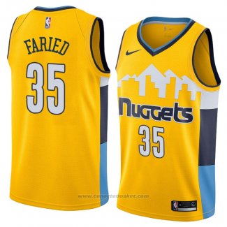 Maglia Denver Nuggets Kenneth Faried #35 Statement 2018 Giallo