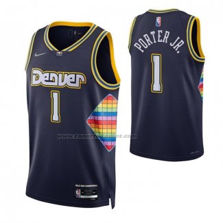 Maglia Denver Nuggets Michael Porter JR. NO 1 Citta Bianco