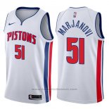 Maglia Detroit Pistons Boban Marjanovic #51 Association 2017-18 Bianco