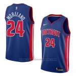 Maglia Detroit Pistons Eric Moreland #24 Icon 2018 Blu