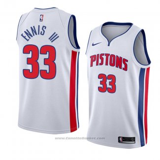 Maglia Detroit Pistons James Ennis Iii #33 Association 2018 Bianco