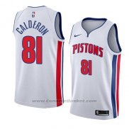 Maglia Detroit Pistons Jose Calderon #81 Association 2018 Bianco