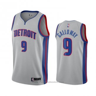 Maglia Detroit Pistons Langston Galloway #9 Statement 2020-21 Grigio