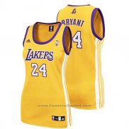 Maglia Donna Los Angeles Lakers Kobe Bryant #24 Giallo