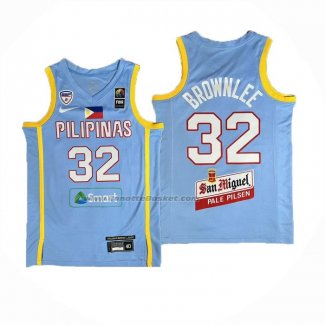 Maglia Filippino Justin Brownlee #32 Olimpiadi 2024 Blu