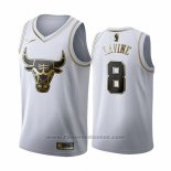 Maglia Golden Edition Chicago Bulls Zach Lavine #8 2019-20 Bianco